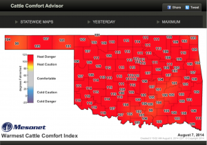 2014 08 07.Warmest Cattle Comfort Index