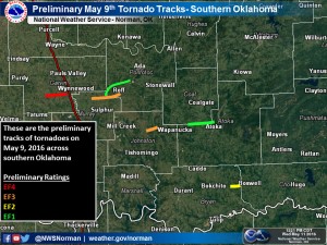 2016-05-12.No 06.Tornado Tracks.May 9 2016.NWS Norman