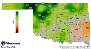 2017-02-02.Ag Blog.Jan 2017 Rainfall Departure